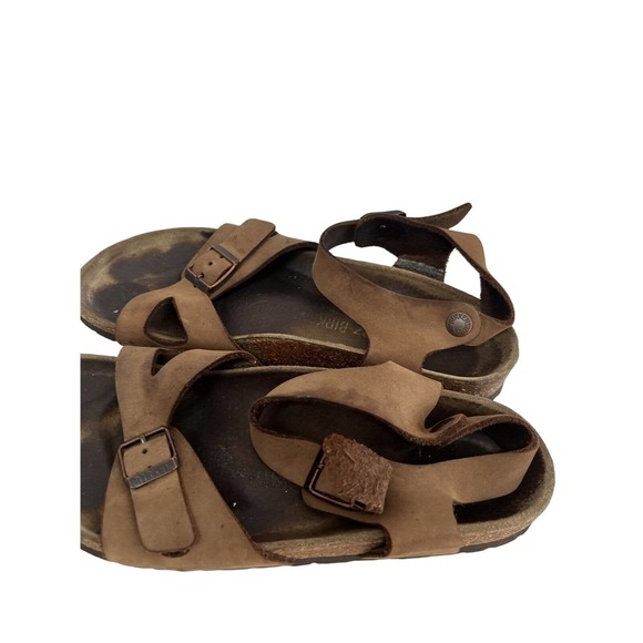 Birkenstock Milano Brown Leather Ankle Strap Buckle Sandals Size 37 LS - Picture 4 of 9